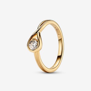 14k Gold Pandora Infinite Lab-grown Diamond Ring | 0.25 Carat Total Weight / 14k Gold Lab Grown Diamond Rings | 408-TPJBUG