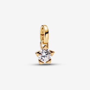 14k Gold Pandora Talisman Lab-grown Diamond Star Pendant | 0.25 Carat Total Weight / 14k Gold Lab Grown Diamond Necklaces | 061-JSPNFE