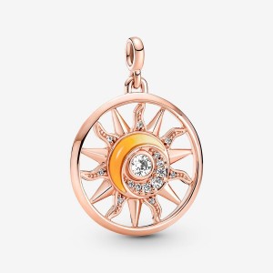 14k Rose gold-plated unique metal blend Pandora Pandora ME Sun Power Medallion Charm Medallion Charms | 037-KZOMQY