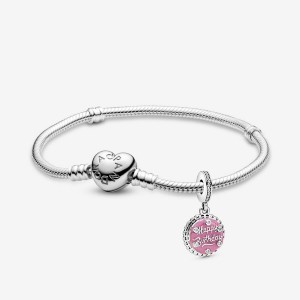 Silver Pandora Happy Birthday To You Charm Bracelet Set Gift Sets | 124-OQXVLR