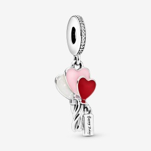 Sterling Silver Pandora Happy Bday Balloon Dangle Charm Dangle Charms | 689-VAPBUZ