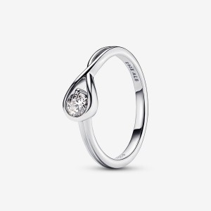 Sterling Silver Pandora Infinite Lab-grown Diamond Ring | 0.25 Carat Total Weight / Sterling Silver Lab Grown Diamond Rings | 308-BYRKPC