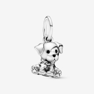 Sterling Silver Pandora Labrador Puppy Dog Dangle Charm Dangle Charms | 596-OGAJXP