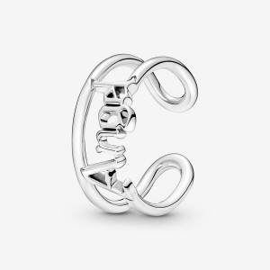 Sterling Silver Pandora Pandora ME Angel Open Ring Statement Rings | 051-DSOEVP