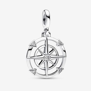 Sterling Silver Pandora Pandora ME Compass Medallion Charm Medallion Charms | 428-YEGUZN