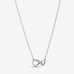 Sterling Silver Pandora Sparkling Infinity Collier Necklace Pendant Necklaces | 306-GIWJTY