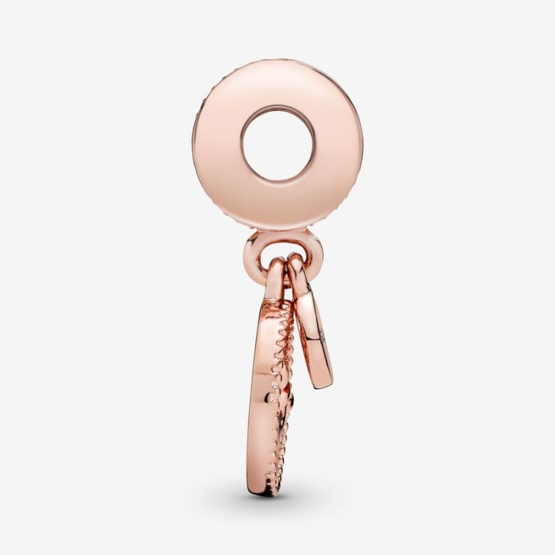 14k Rose gold-plated unique metal blend Pandora Sparkling Family Tree Dangle Charm Dangle Charms | 096-TCYOMB