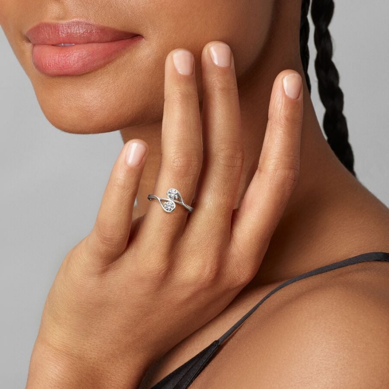 14k White Gold Pandora Infinite Lab-grown Diamond Double Facing Ring | 0.50 Carat Total Weight / 14k White Gold Lab Grown Diamond Rings | 703-ZBEYVA