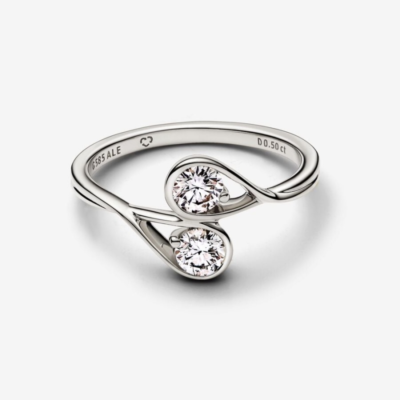 14k White Gold Pandora Infinite Lab-grown Diamond Double Facing Ring | 0.50 Carat Total Weight / 14k White Gold Lab Grown Diamond Rings | 703-ZBEYVA