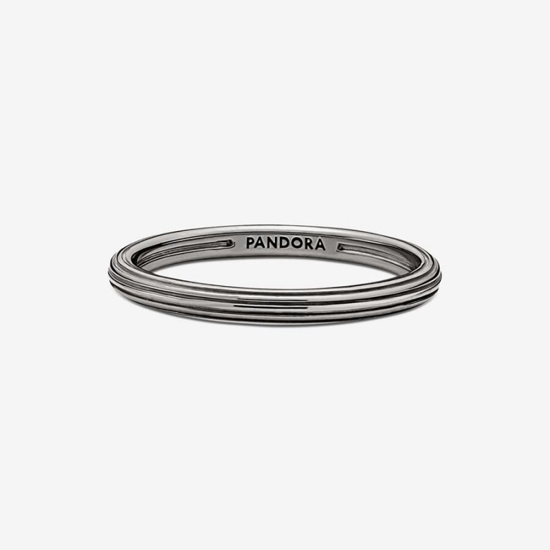 Ruthenium-plated unique metal blend Pandora Pandora ME Ring Stackable Rings | 462-LCEUZJ