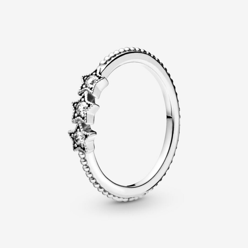 Sterling Silver Pandora Celestial Stars Ring Statement Rings | 694-CDOELQ