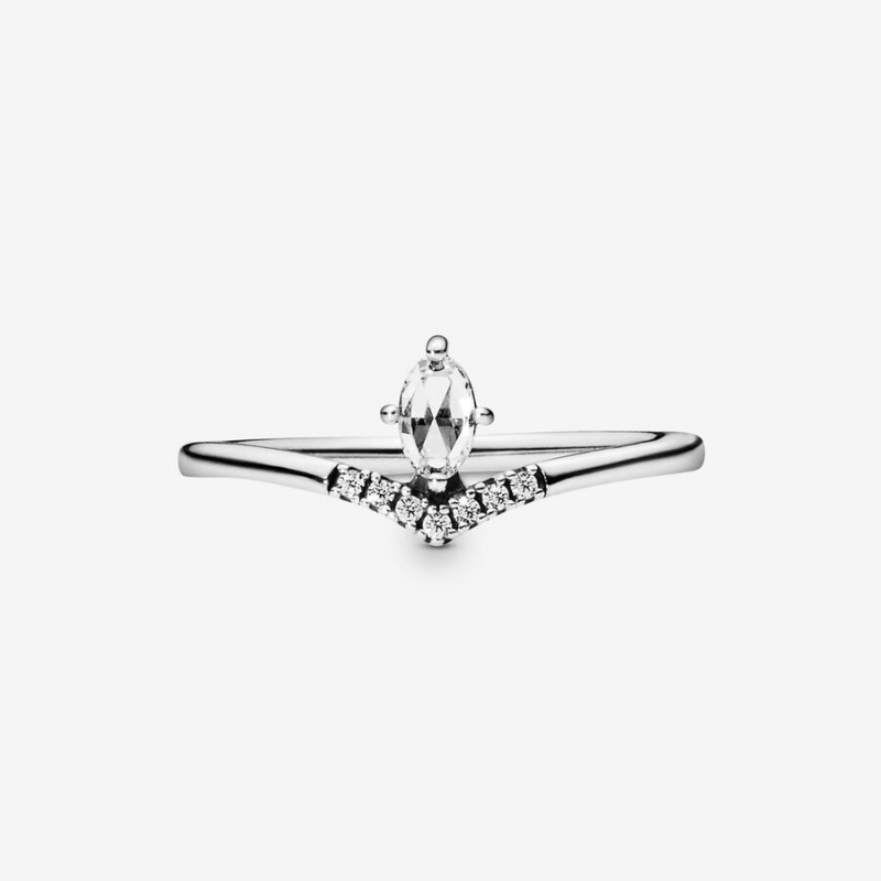 Sterling Silver Pandora Classic Wishbone Ring Stackable Rings | 749-SJEYDO