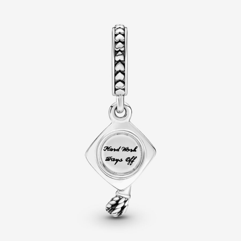 Sterling Silver Pandora Graduation Cap Dangle Charm Dangle Charms | 736-DGNCOE