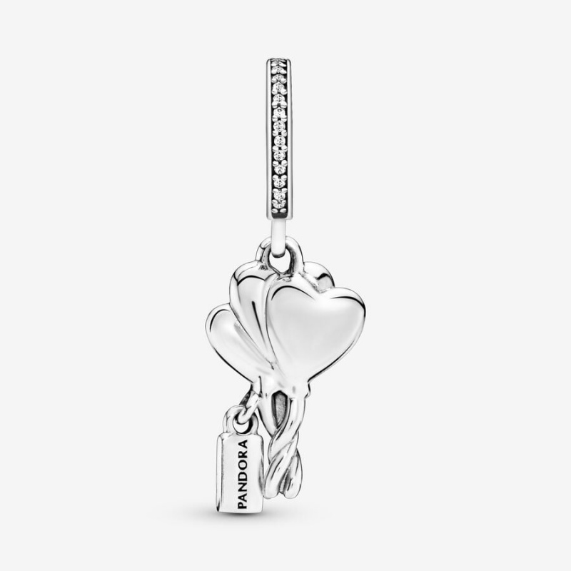 Sterling Silver Pandora Happy Bday Balloon Dangle Charm Dangle Charms | 689-VAPBUZ