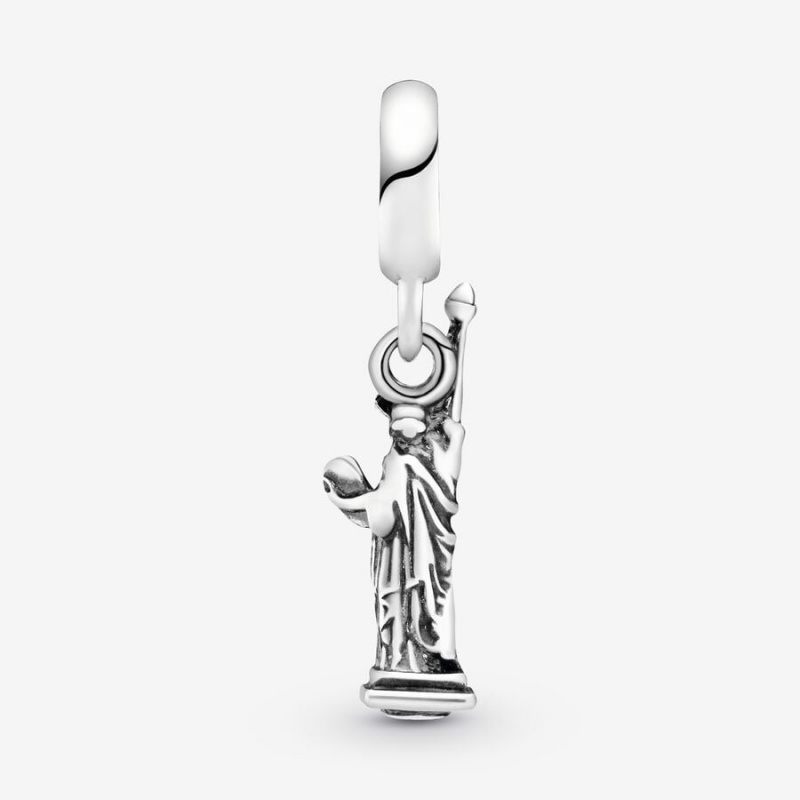 Sterling Silver Pandora New York Statue of Liberty Dangle Charm Dangle Charms | 361-RZEXOG