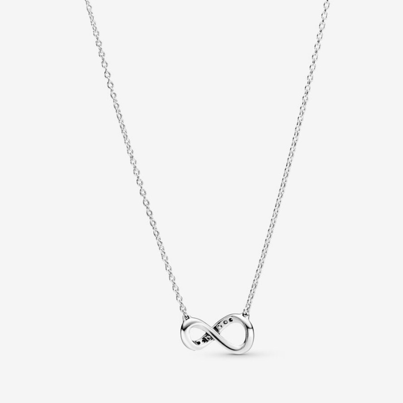 Sterling Silver Pandora Sparkling Infinity Collier Necklace Pendant Necklaces | 306-GIWJTY