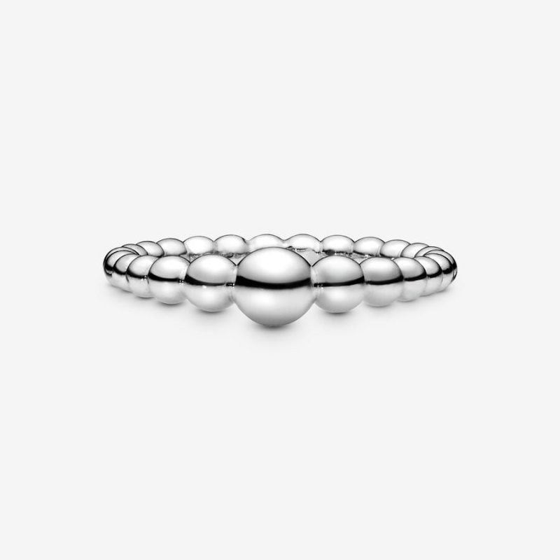 Sterling Silver Pandora String of Beads Ring Stackable Rings | 204-FBNSYX