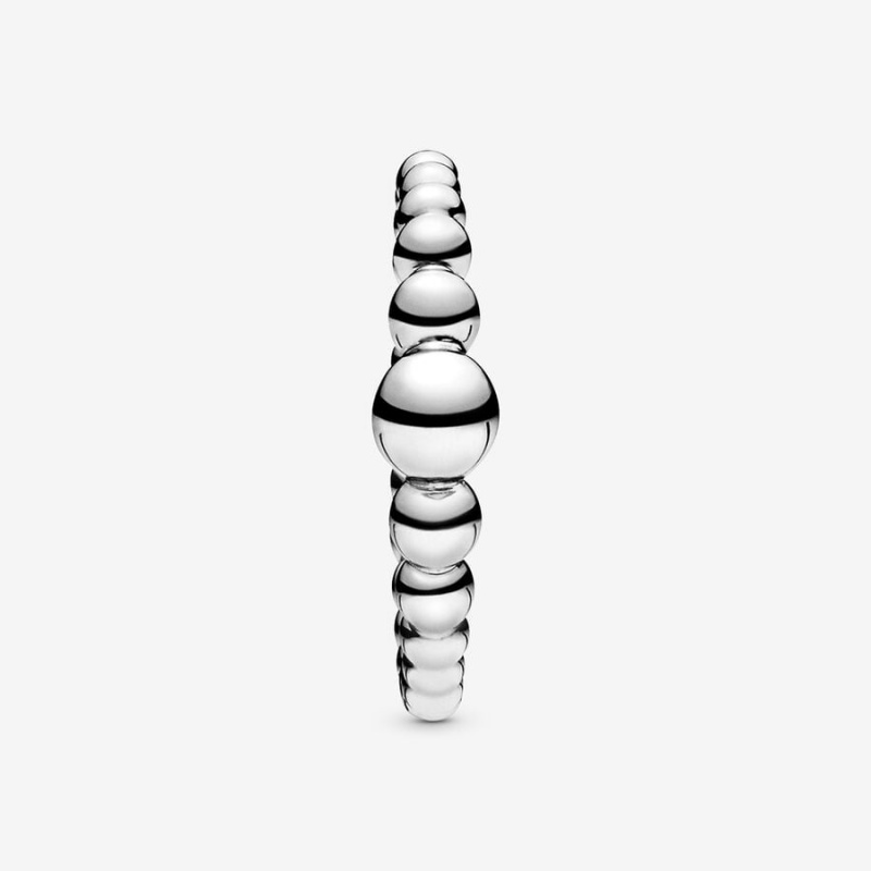 Sterling Silver Pandora String of Beads Ring Stackable Rings | 204-FBNSYX