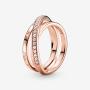 14k Rose gold-plated unique metal blend